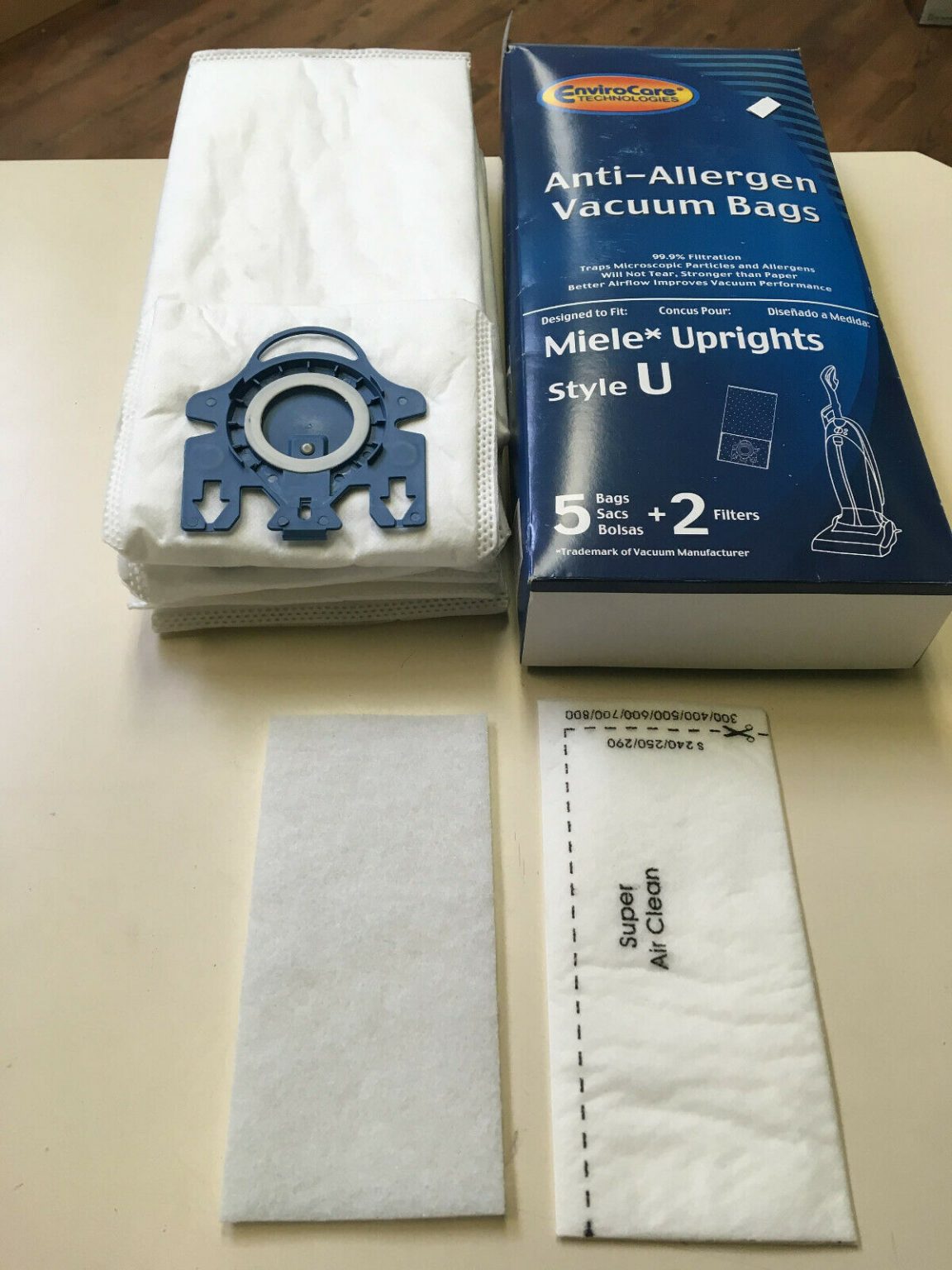 Miele Type U Vacuum Cleaner Hepa Bags for Miele S7 Uprights Generic