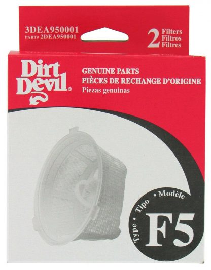 2-Pack Genuine Vacuum Filters Dirt Devil F5 Filter For Scorpion Hand Vacs